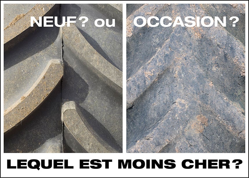 Pneu agricole neuf moins cher que l'occasion