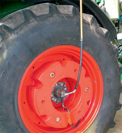 télégonflage du pneu agricole