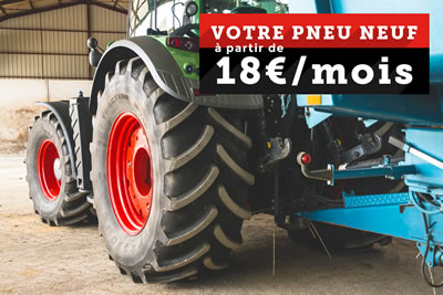 18 euros par mois pour financer vos pneus de tracteur neufs
