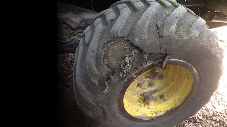 usure des pneus de tracteur attention danger